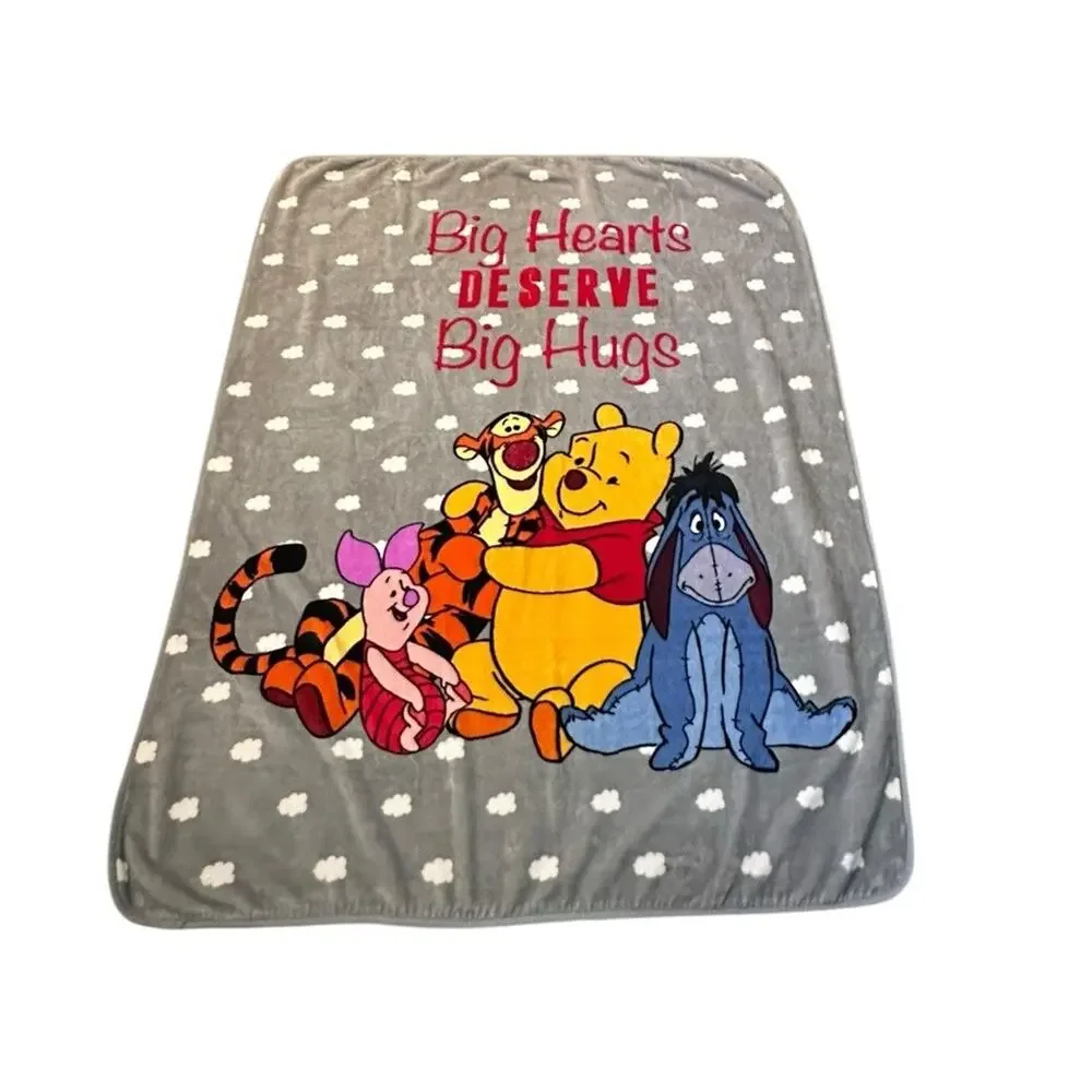 Winnie The Pooh Tigger Throw Blanket Big Hearts Deserve Big Hugs 48”x61”